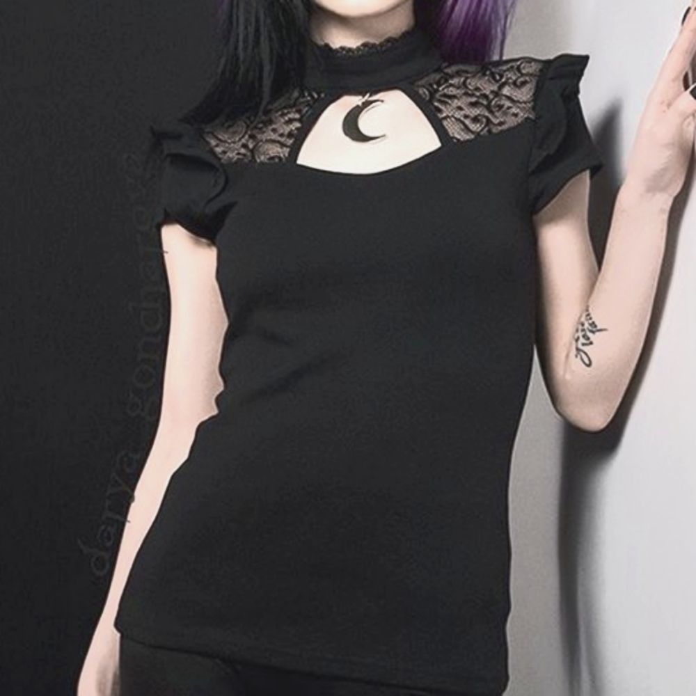 ISO Killstar Vivi Vamp New Moon Top, Sizes XS-M